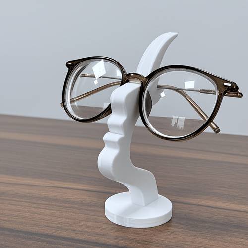 side face shaped glasses holder unique curved glasses frame holder safe artistic storage solution enhances desk or nightstand decor practical minimalist holiday gift christmas present