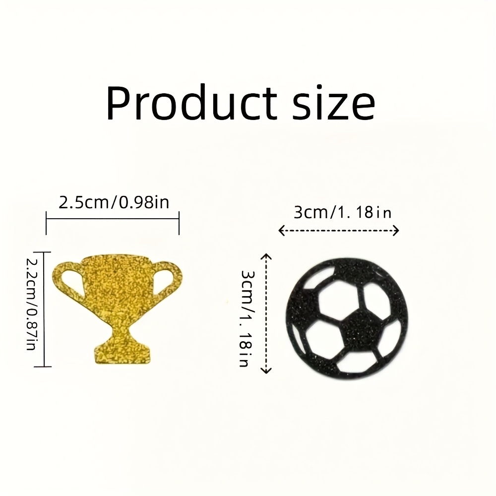 Image of 100pcs Sparkling Footballs, Trophy Confetti - Perfect For Sports-themed Birthday Parties, Soccer Fan Gatherings, And Game Day Decorations