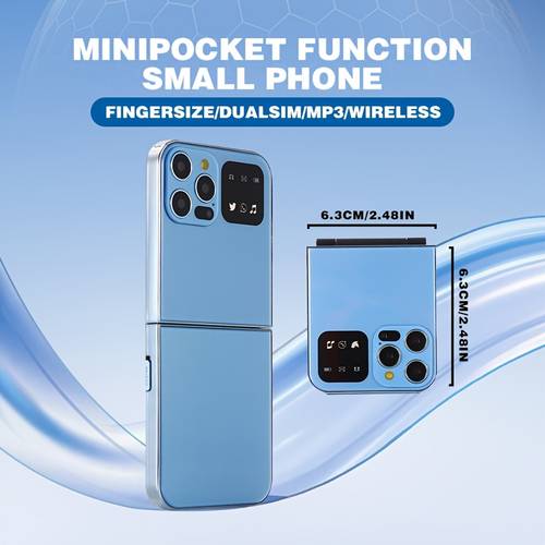 Artikelbild flip small handy, leicht zu tragen, kreatives handy, flip portable handy mit dual-sim- , ausgestattet mit verschiedenen praktischen funktionen wie entertainment-spielen, werkzeugen, dateimanagement, nachrichten, multimedia, einstellungen, kontakten