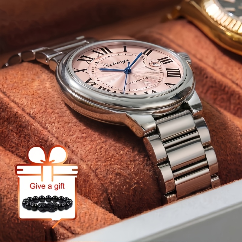 Image of 4pcs Men's And Women's Fully Mechanical Watches, Mechanical Watches Suitable For Business, Trendy And Stylish Wristwatches, For