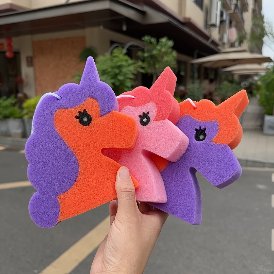 2-Pack Unicorn Themed Bath Sponge, Multi-Color Options