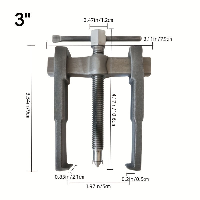TEMU 1pc Two-jaw Bearing Puller, Mechanical Bearing Removal And Installation Tool, High Hardness And Good Toughness, Bearing Extractor, Two-jaw