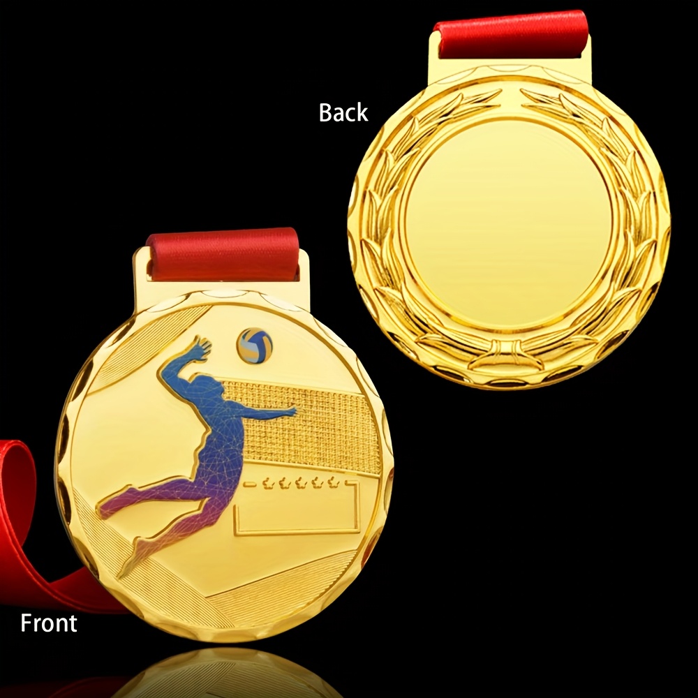 E-shop Personalisiertes individuelles Volleyball-Medaillon aus Metall, goldene, silberne und bronzene Medaillen, Zinklegierungsmaterial,