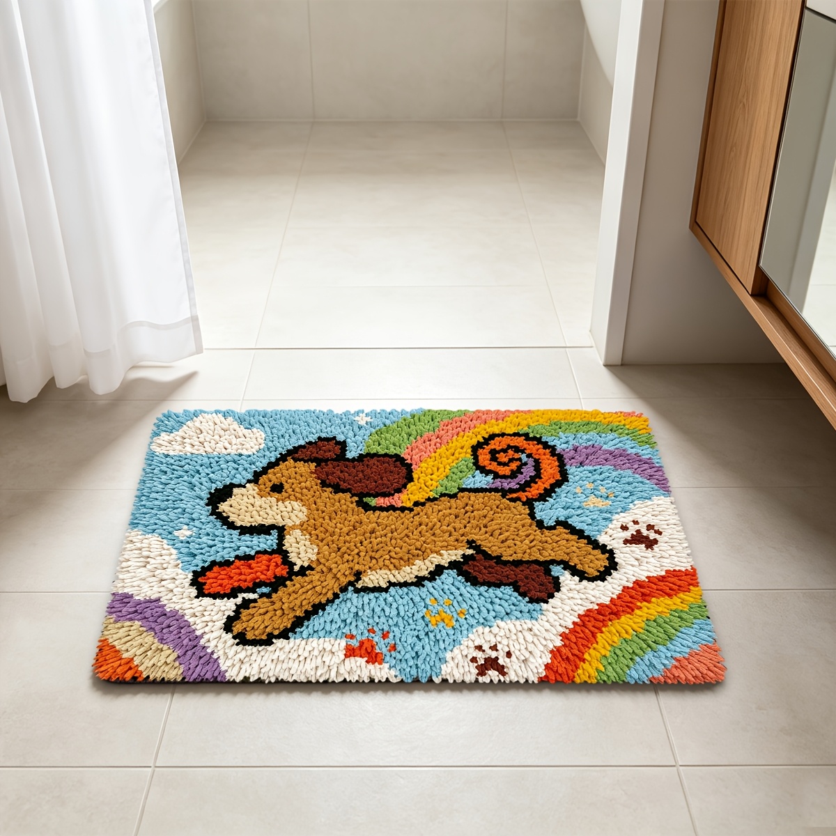 Adult Hook Carpet Kit, Cheerful Running Pattern