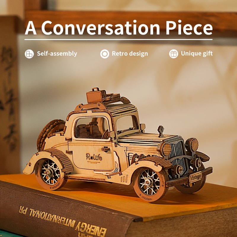 

3d Puzzle Diy Wooden Toy Car Model For Adult Birthdays Halloween Christmas Gifts
