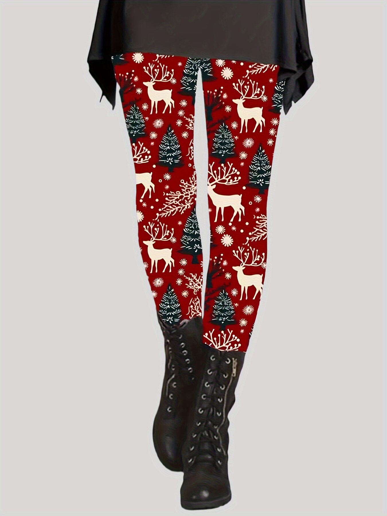 Weihnachts-Leggings Für Damen – Hohe Taille, Thermo & Dehnbar, Perfekt Für Yoga, Fitness & Winter