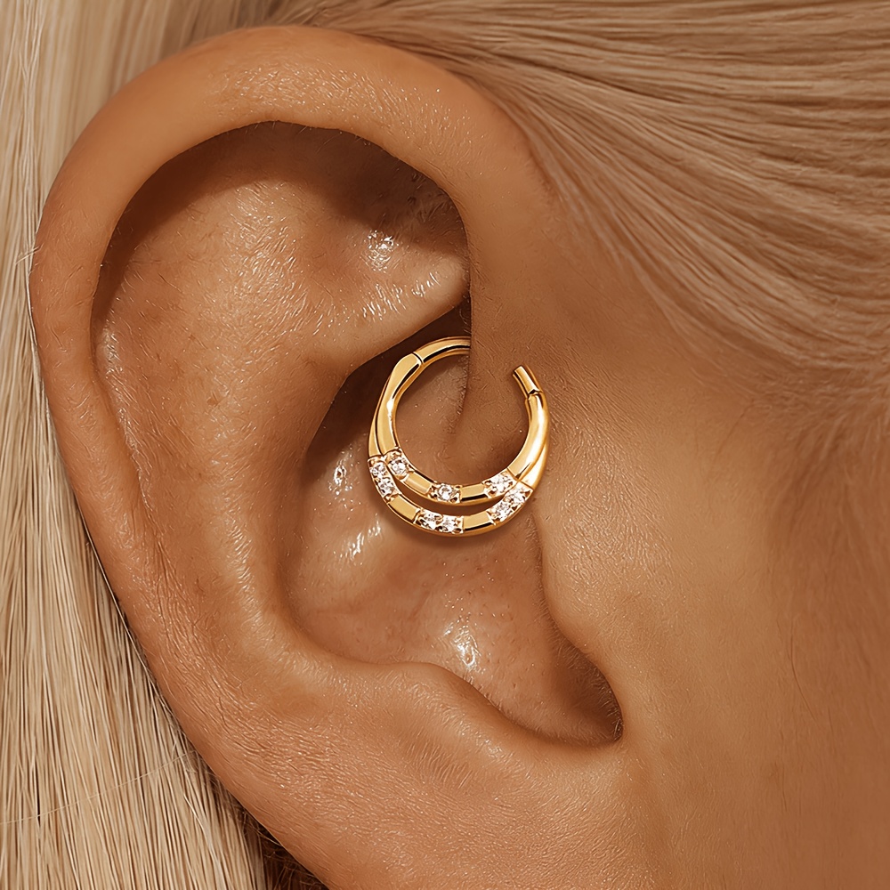 Women'S Asymmetrical Double-Layer Heart-Shaped Earrings