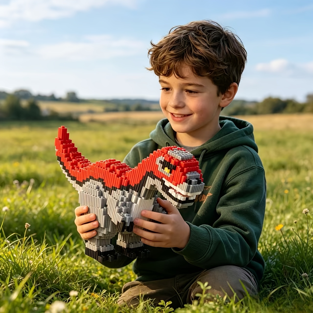 Connected Grain Sickle Dragon Puzzle Assembly Toy