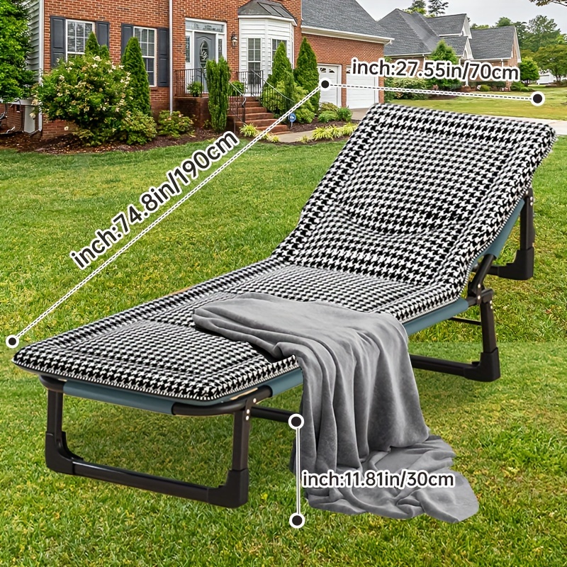 Foldable Camping Lounge Chair Outdoor Folding Bed For Office Nap Beach  Picnic, Buy More, Save More