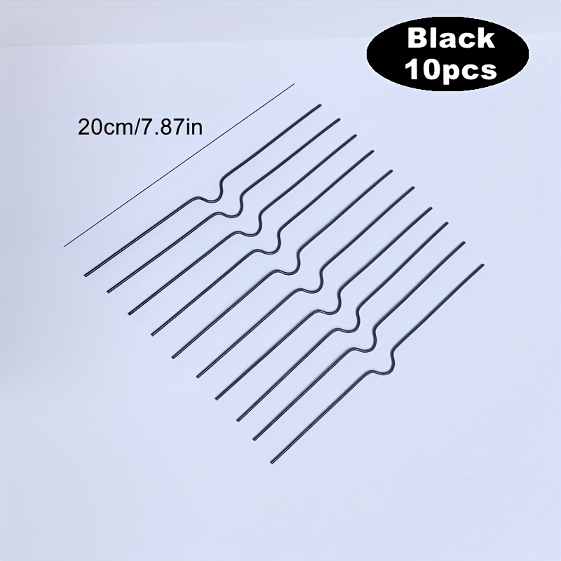 TEMU 10pcs/lot Calendar Rod, 20-45cm Calendar Accessory, Metal Calendar Hook, Available In Black, White, Golden, And Silvery, Minimalist Hooks, ,