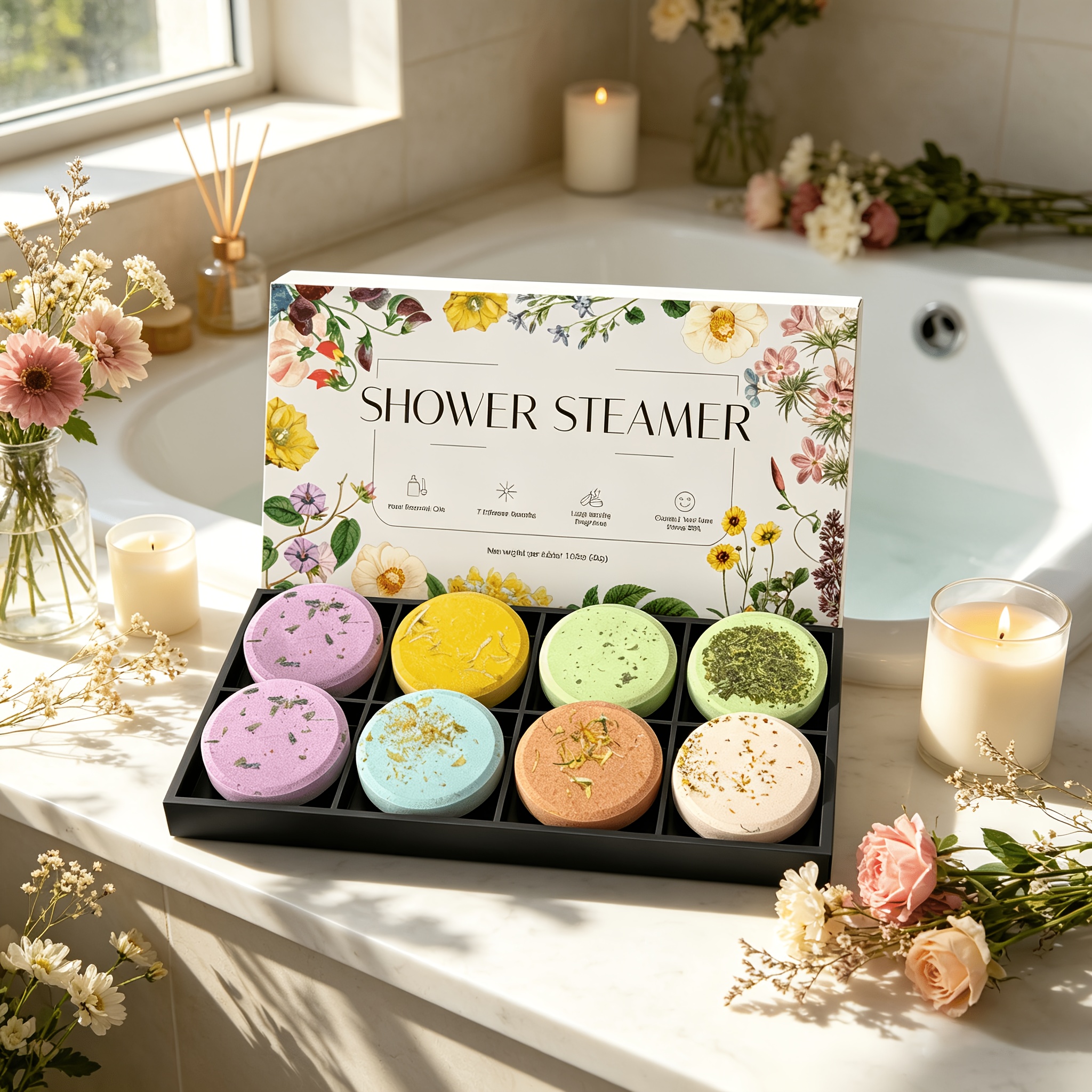 8pcs Shower Steamers For Self Care And Home Spa , For Women, Ideal For Birthdays And Special Occasions. Suitable 14 And Up, Skin Care, Gift For Mom