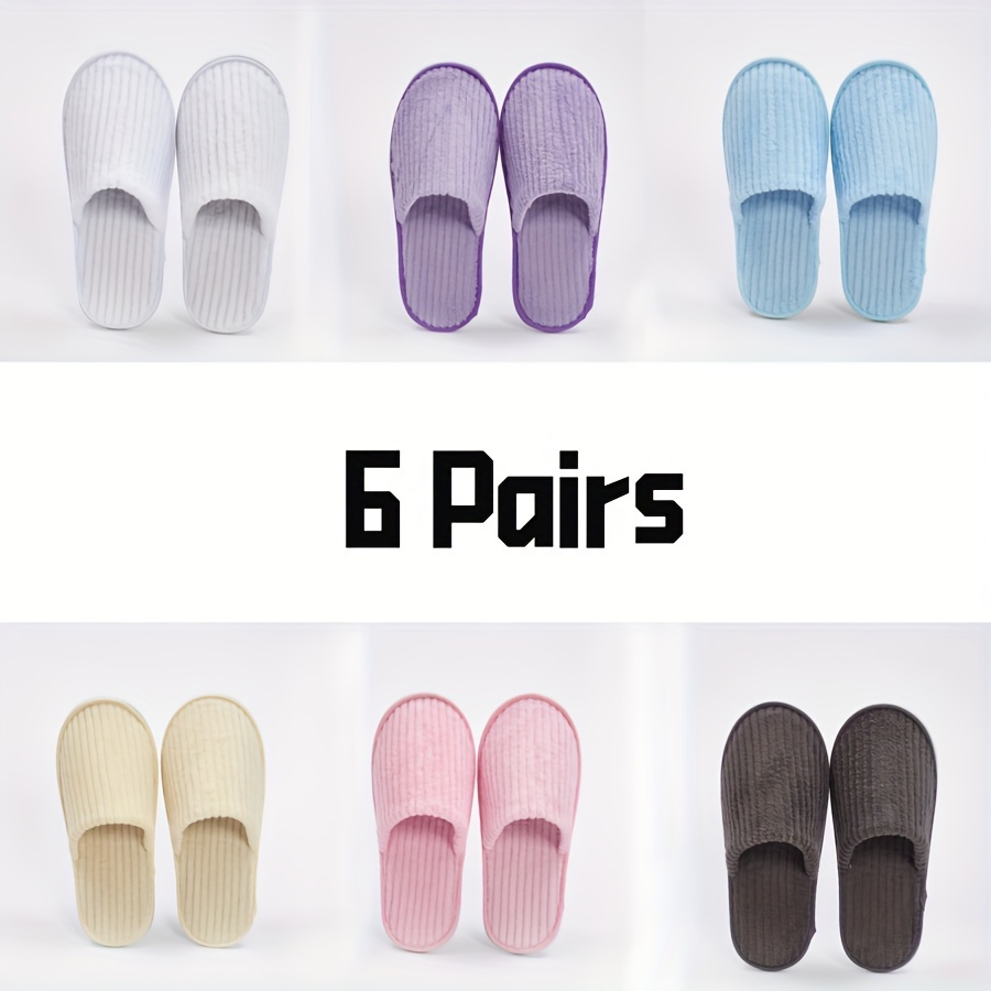

Disposable Home Slippers With Coral Velvet And Eva Non-slip