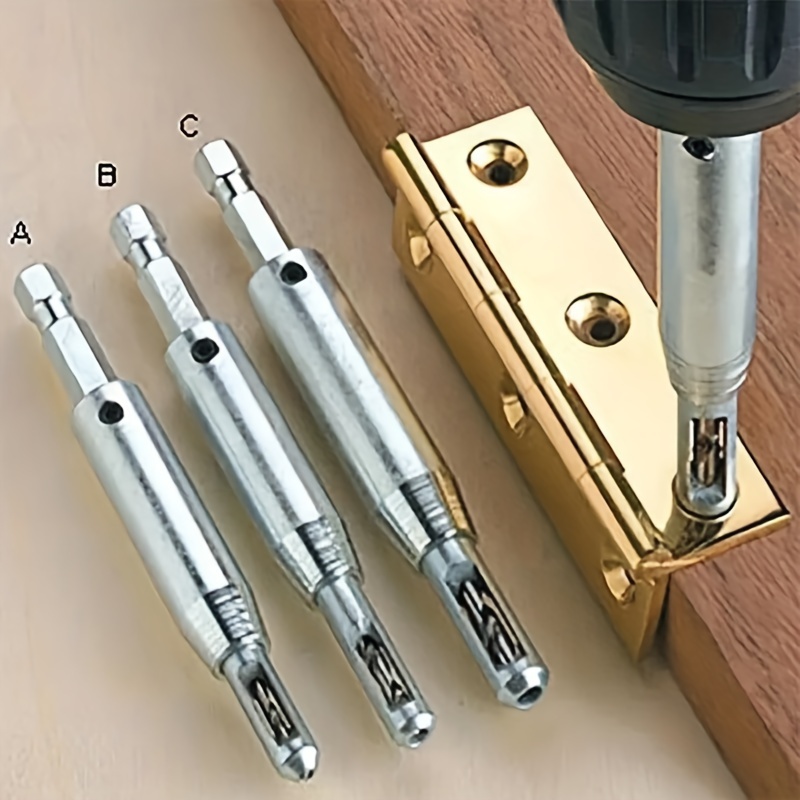 TEMU 3pcs Steel Hinge Set For Woodworking