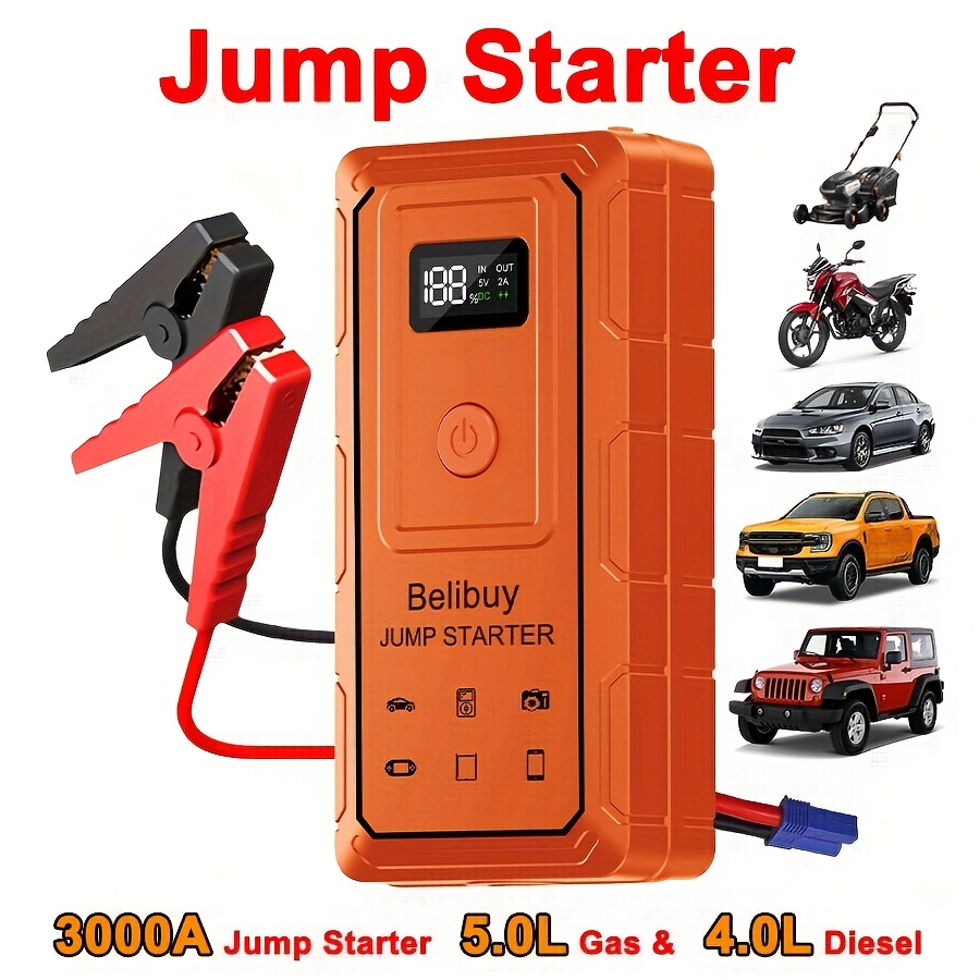 high   starter advanced portable emergency car starter powerful 6000mah rechargeable battery usb charging suitable for vehicles under 36v   version reliable emergency power Product details 8