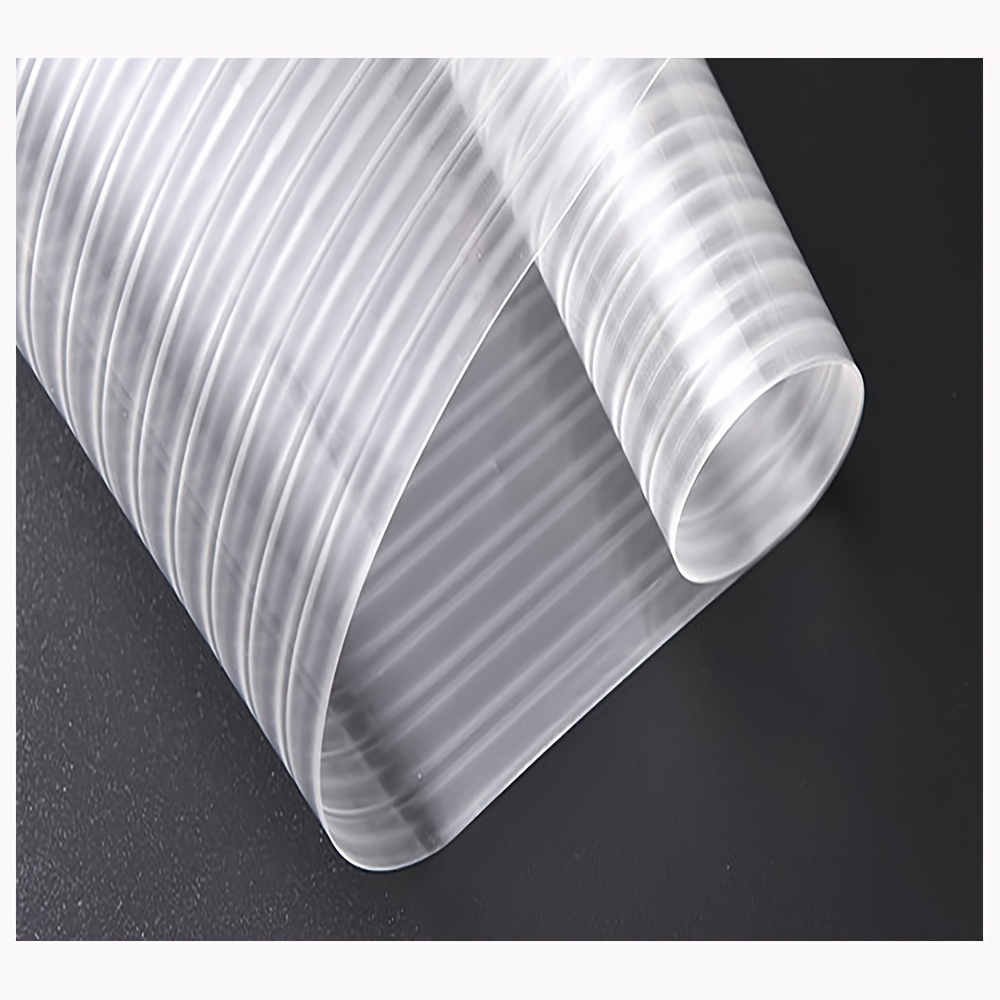 TEMU A Roll Of 3d Textured Glass Privacy Film, Window Stickers, Static Adsorption, Solid Color Striped Decorative Window And Door Glass Stickers,