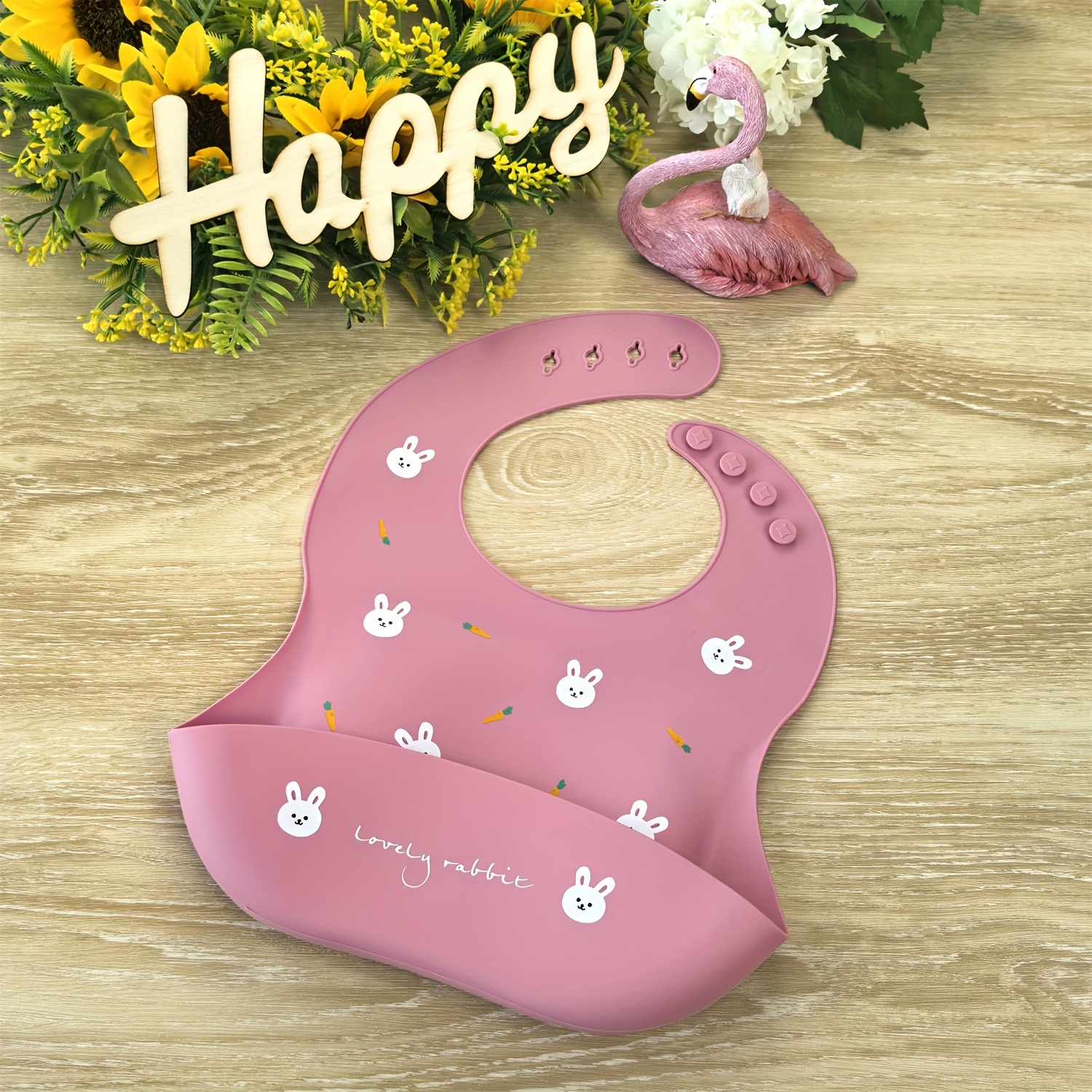 1 Silicone Feeding Bib For Children, Thickened Silicone Feeding Bib