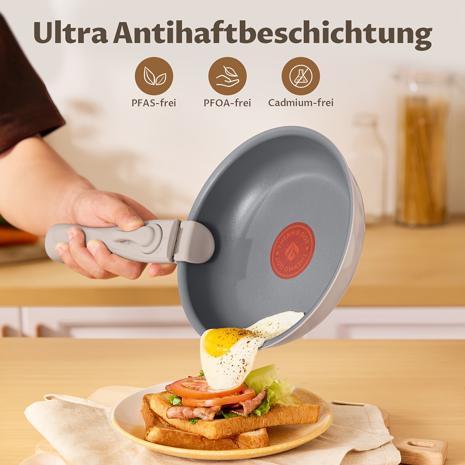 4 delars pannset för kök camping induktionskompatibel - Temu Sweden