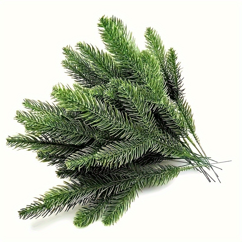 

50pcs Artificial Pine Needle Plant, ~ Very Suitable For Diy Accessories For Christmas Wreath And Home Garden Decoration, Christmas, New Year, Daily Home And Other Outdoor Activities Decorations.