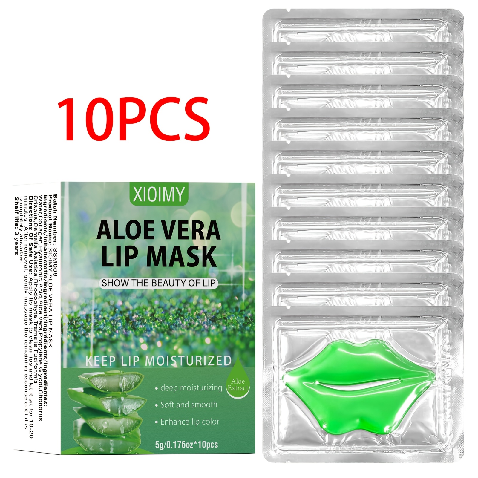 10pcs aloe collagen lip mask care lip - Temu United Arab Emirates