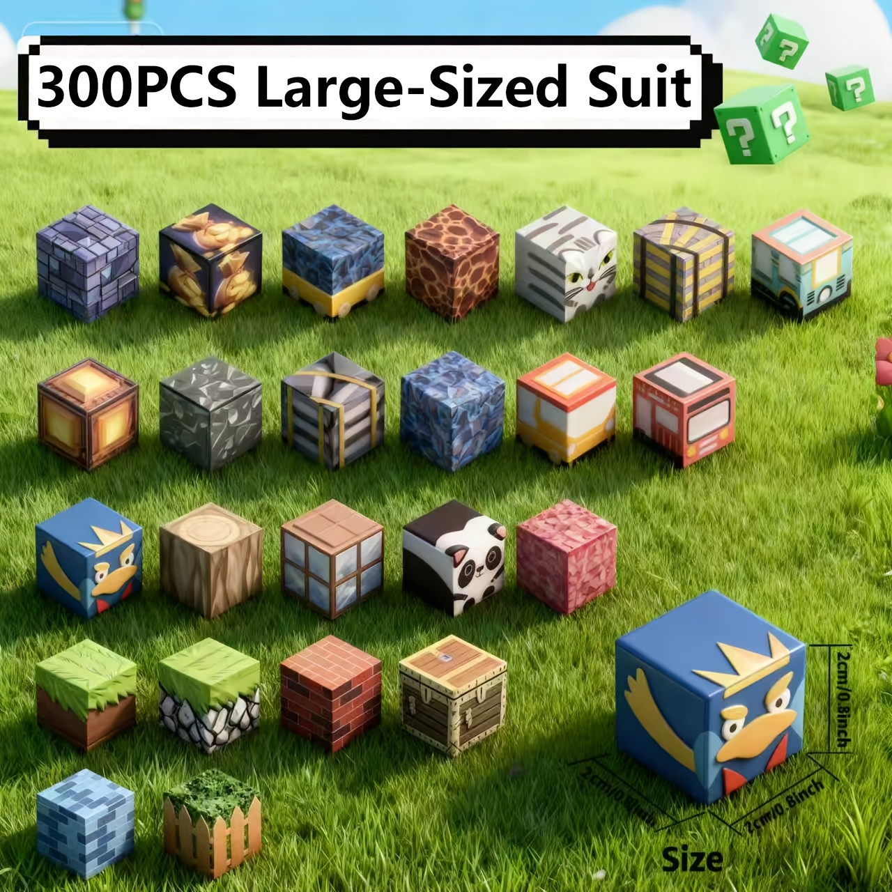 Image of 300pcs Magnetic Building Blocks, Used As Random Toys For Thinking Training Spaces. Are Easy To Assemble And Suitable For Children Aged 3 And Above. As Gifts For Christmas, Halloween, Easter