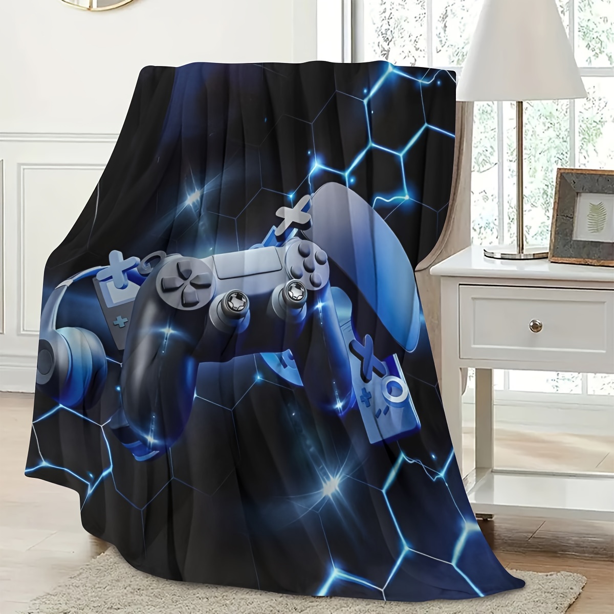 

1pc Blanket, , All-, Stain- Flannel, , , Knitted , - For Bed Sofa , For -