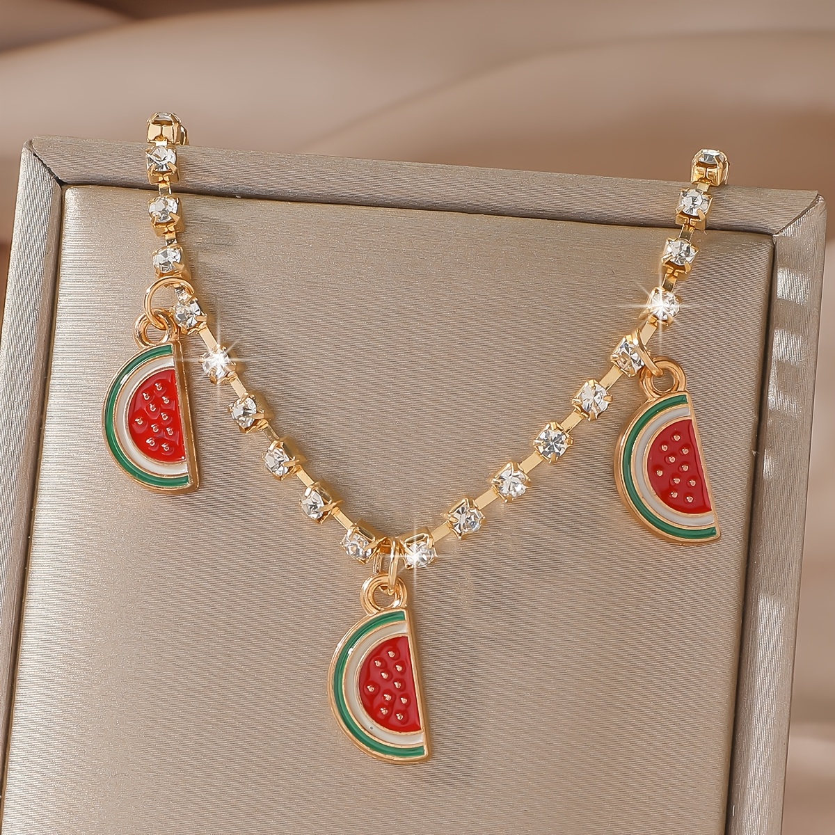 Women's Shiny Fruit Pendant Anklet, Beach Vacation Style