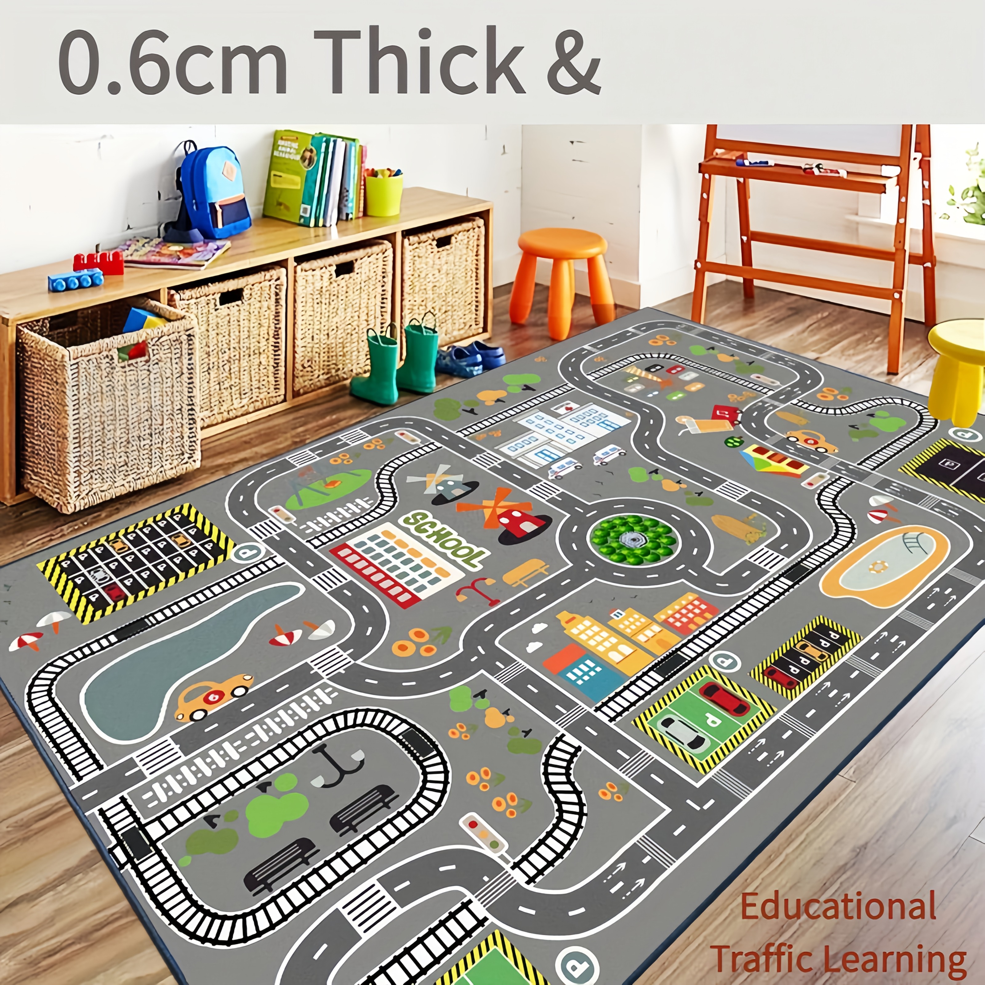 1 stuks 800g/m² Autogame Mat - 0.6cm Dikke Antislip Wegmat