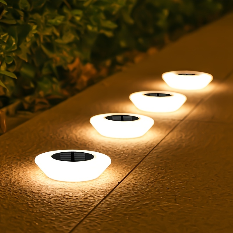 Image of 4 Pack Solar Ground Lights Lawn Landscape Lights Outdoor Garden Yard Villa Path Decoration Stake Lights Ip44