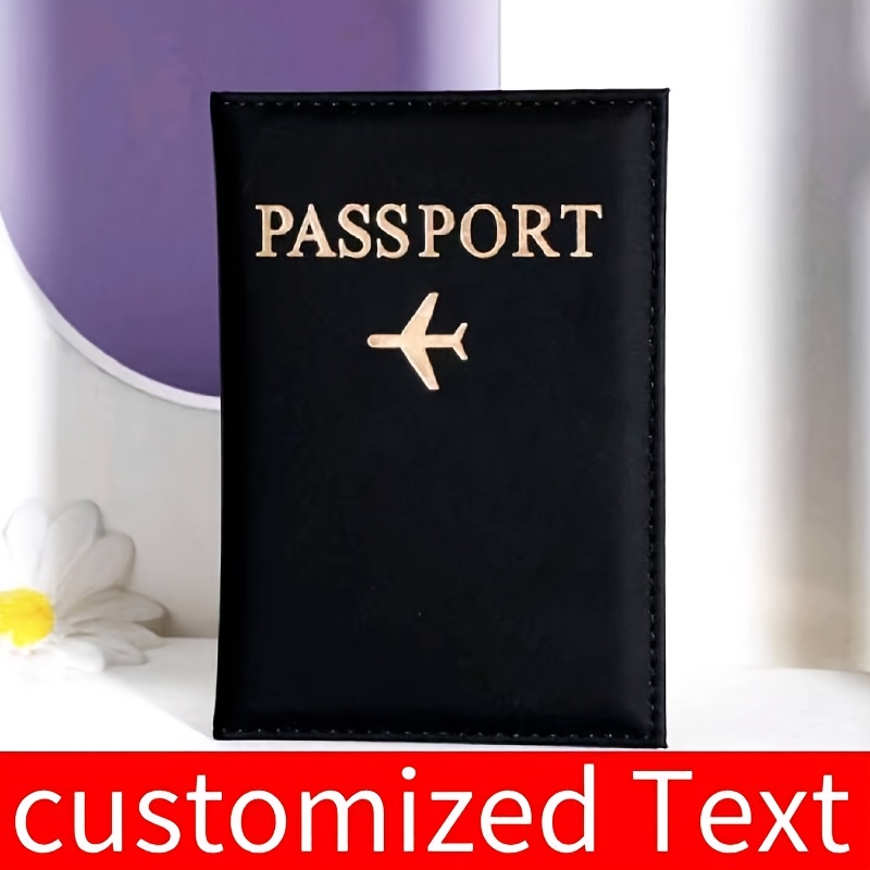 TEMU 1pc de Pasaporte de PU con Personalizado, Protector de Pasaporte, Organizador, Estuche para Tarjetas de Crédito/Business Card, Almacenamiento
