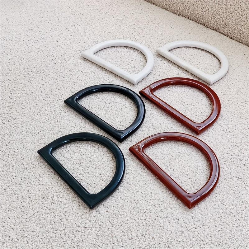 E-shop 6 Stück Rundes Trapezförmiges Gewebtes Taschengriffblatt, Dünnes D-Eiche Handtaschengriff, Geeignet für Geldbörse, Retro-Tasche, Basteltasche,