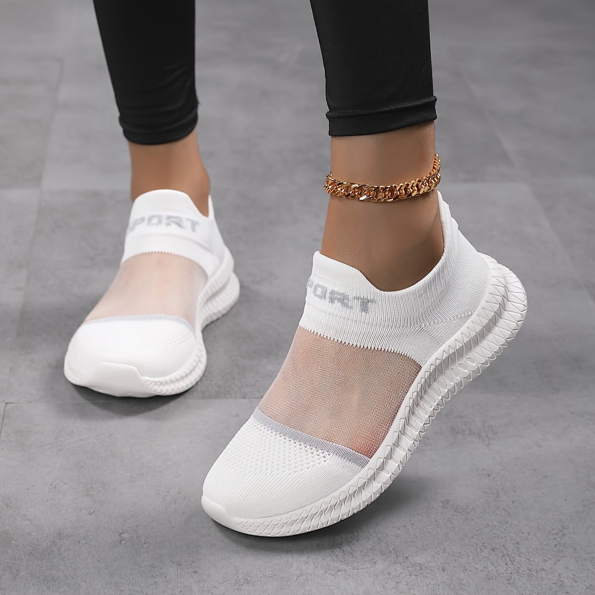 Women's Slip-On Sneakers - Breathable Lightweight Shoes with Non-Slip Phylon Sole, Slip-On Design for Gym, Running, Everyday - Red/, Multi-Color Options (EU 35-44 / US Women's 3-9) - All-Season Casual Sneakers, Ladies Sneakers, Mary Jane Style, Breathable Material