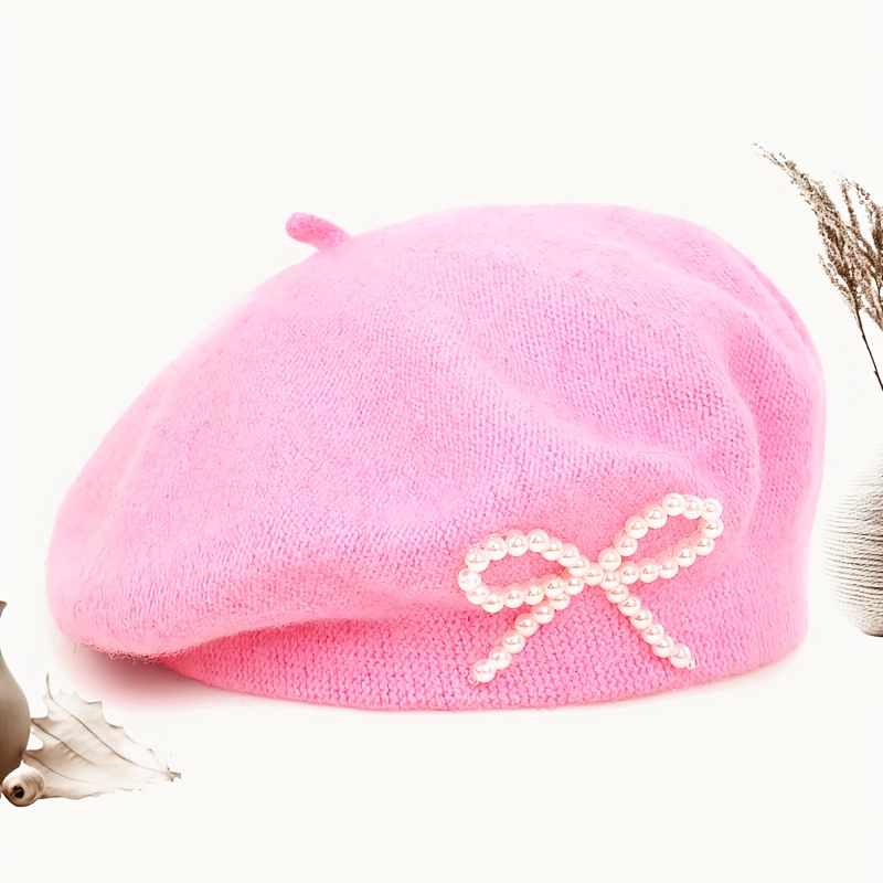 TEMU 1 pièce en laine uni pour femme avec nouveau nœud, adapté à un , disponible en plusieurs couleurs