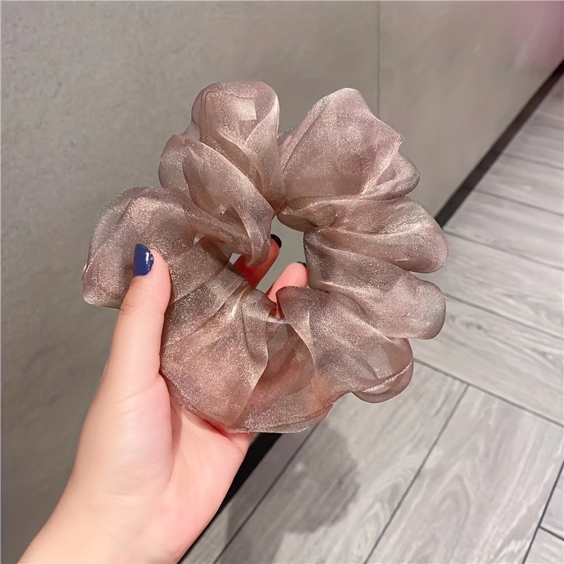 

Oversized Scrunchies Jumbo Organza Scrunchies Large Chiffon Scrunchies No Damage Giant Scrunchies For Sleeping Big Hair Scrunchies For Women (4pcs)