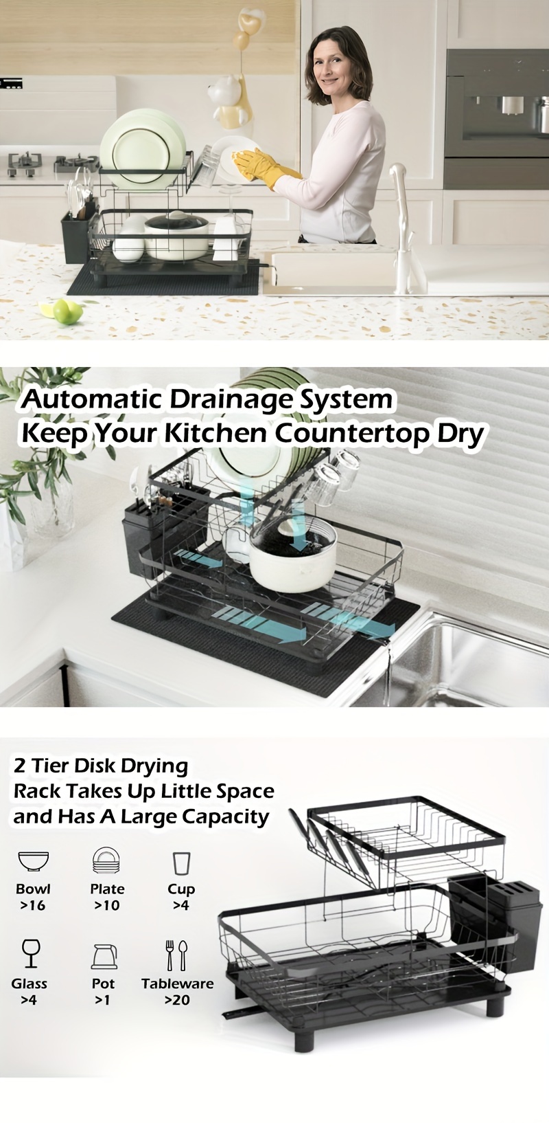 storage drain rack double layer bt043 Product details 0