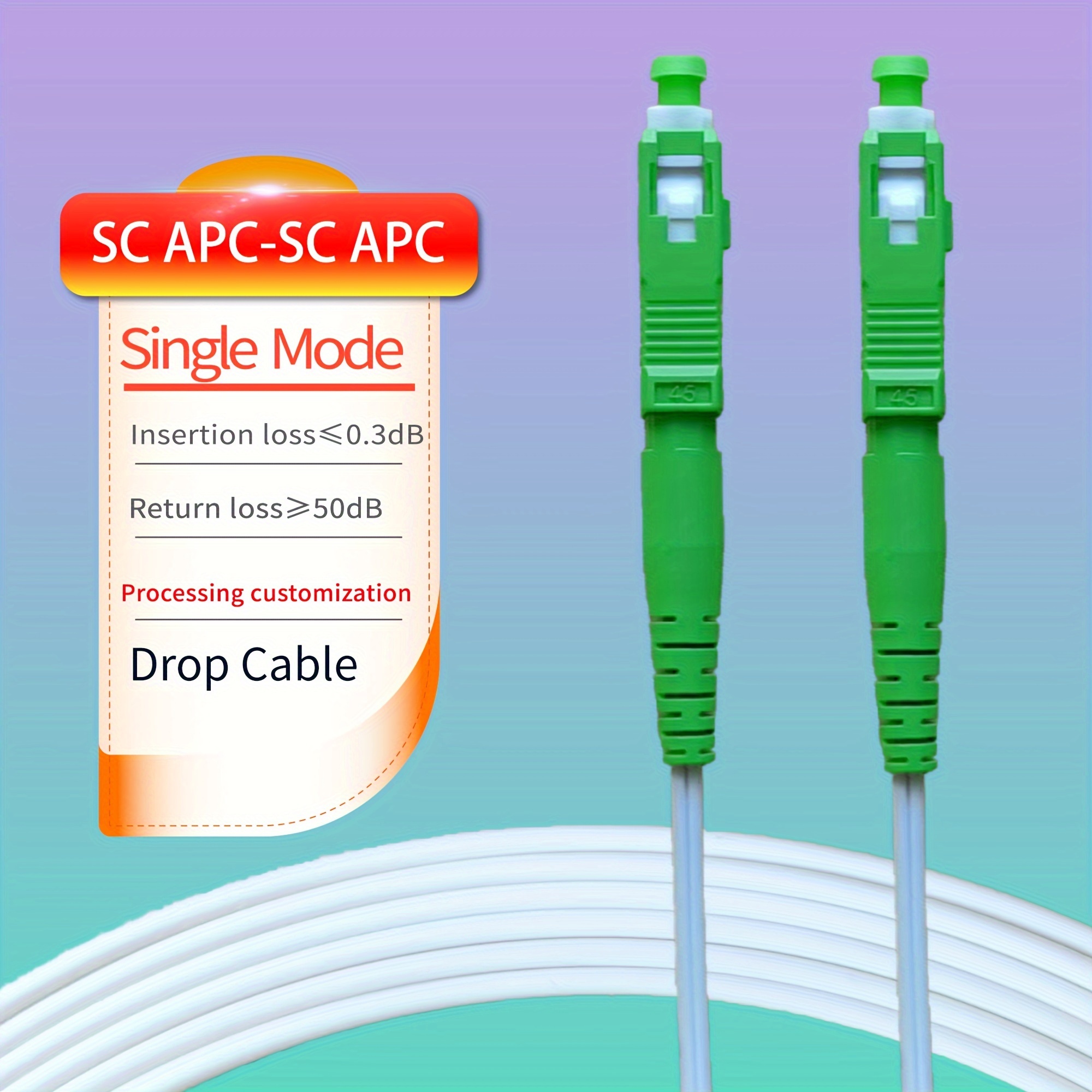 Sc Apc Sc Apc 1 5meters Simplex Single Mode Fiber Optic Patch Cord White 3  0mm Fiber Optics Cable Fiber Cables, Don't Miss These Great Deals