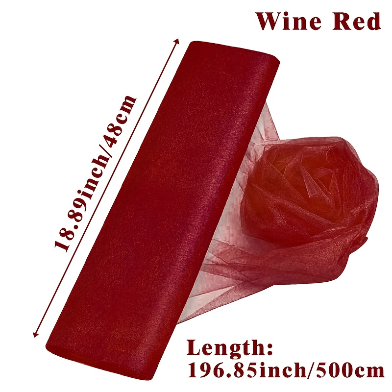 E-shop 1 Stück Weinrot Organza, Organza Band Verpackung, Weihnachtsfeier Zuhause DIY Geschenkverpackung Hochzeitsdekoration Bänder DIY Chiffon Bänder,