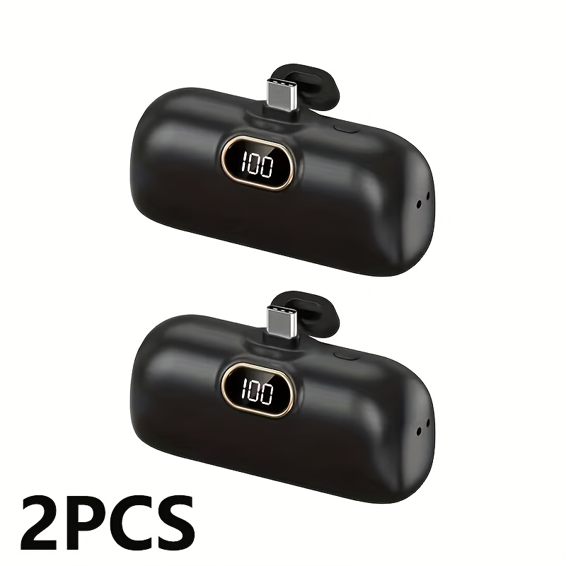 Image of 4-color Optional Compact 5000mah Power Bank - Built-in Type-c Plug, Direct Use For Most Phones, Perfect Birthday/christmas Gift & Airplane-approved