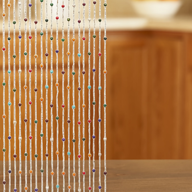 bohemian beaded door curtain 27 yarns colorful beads Temu Germany