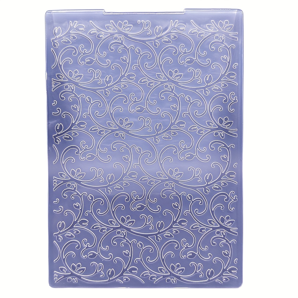 ALIBBON Lace Leaves Background Plastic Embossing Folders For Card Making, Vine Background Embossing Folders For DIY Scrapbooking, Leaves