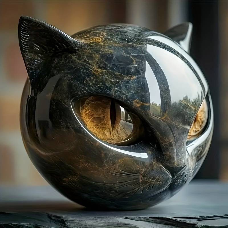 5 Stuks Schattige Kattenbeeldjes - Resin Katjes Decoratie Voor Monitor, Dashboard & Bureau
