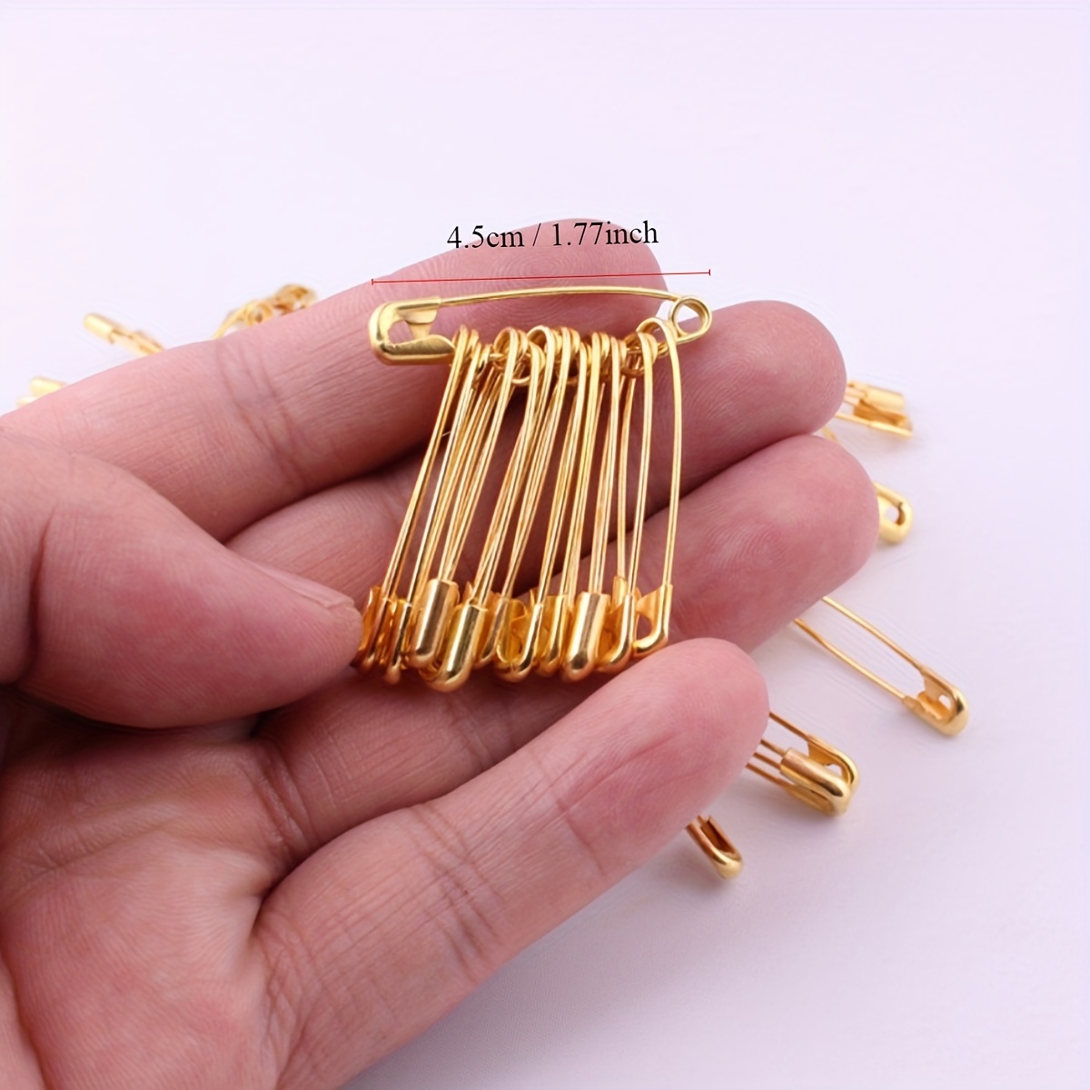 Image of 60pcs Golden Paper Clips, Paper Clips, And Sizes Suitable For Fixing Clothing, Decoration, And Hang Tags