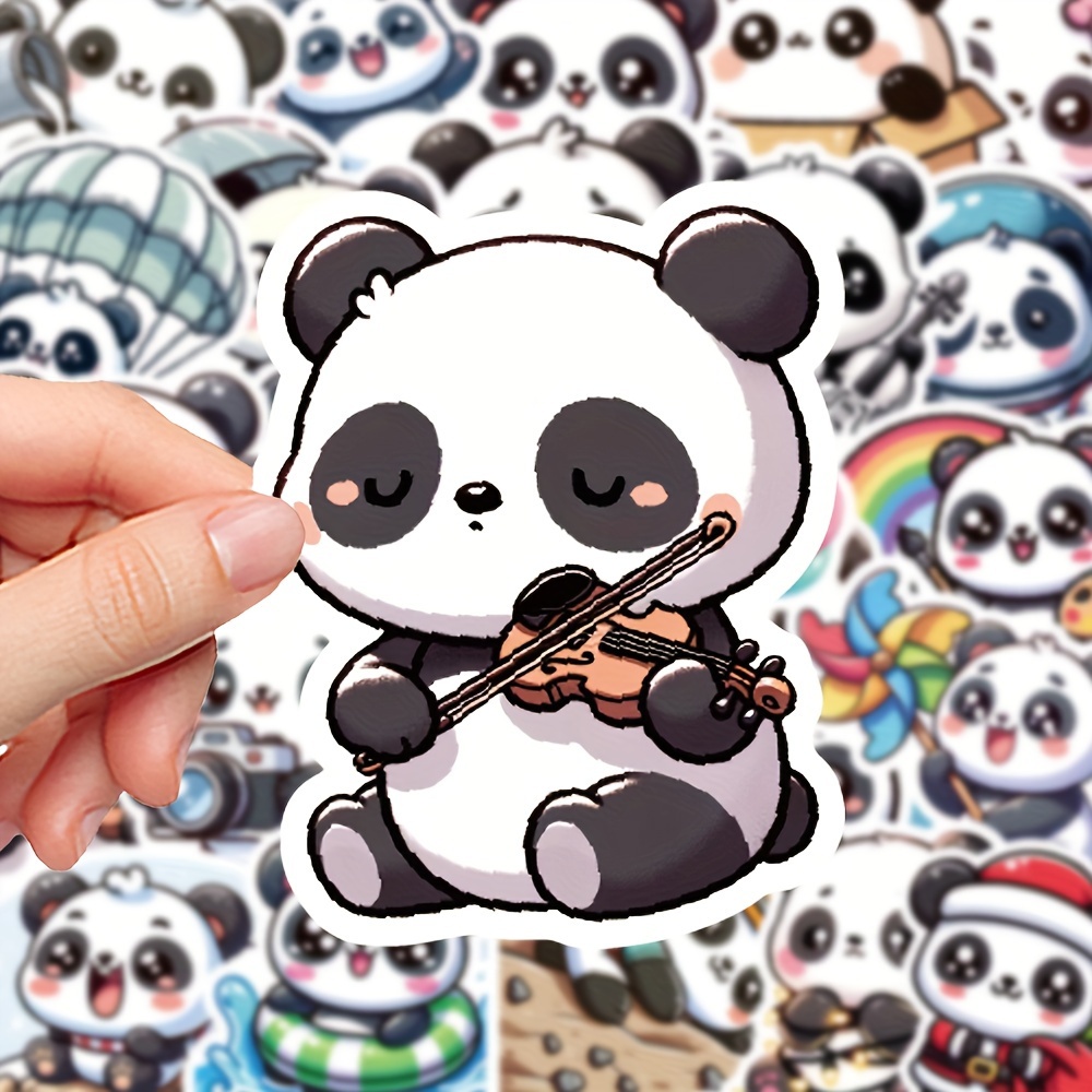50pcs cartoon cute panda series suitcase stickers mobile - Temu