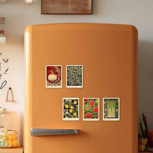 set of 5pcs sets 2d flat printed modern magnets featuring olives onion and lemon a creative decoration and organizer for refrigerator and metal doors