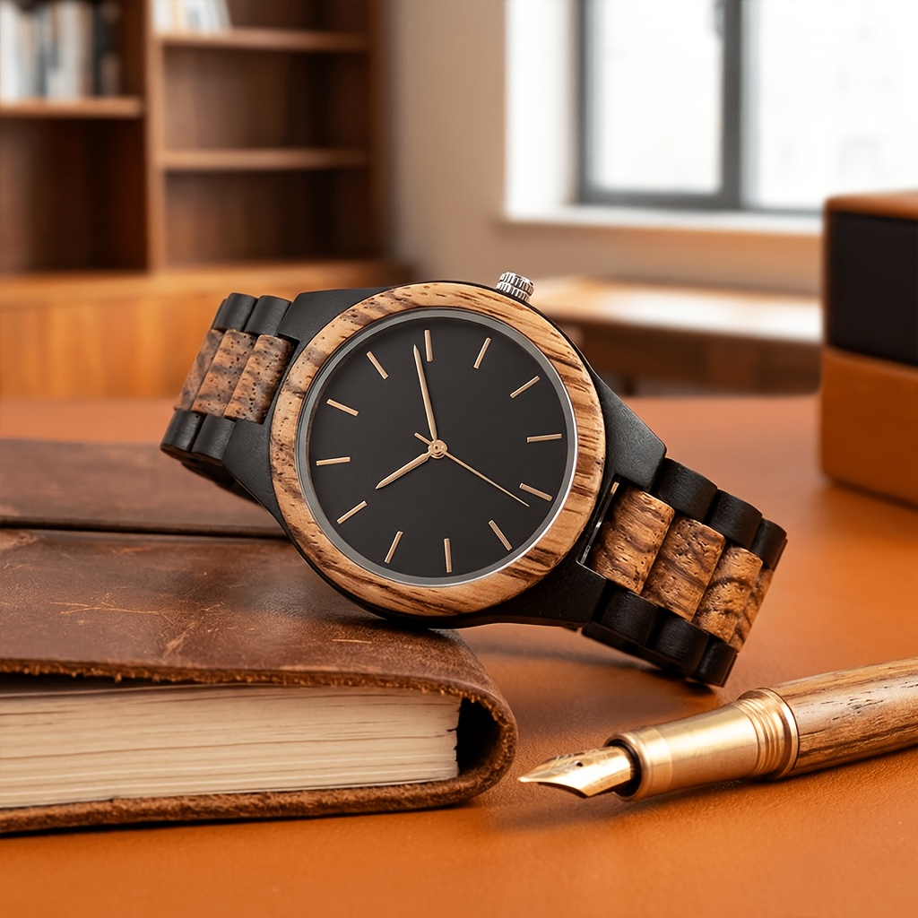 Image of Men Watches Natural Wood Wrist Watches Men Wooden Bracelet Watches