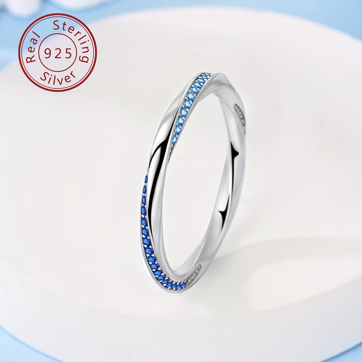 

925 Sterling Silver Twist The Ring Of Fate Elegant Hypoallergenic Rings Luxury Ladies Jewelry Gifts For Women