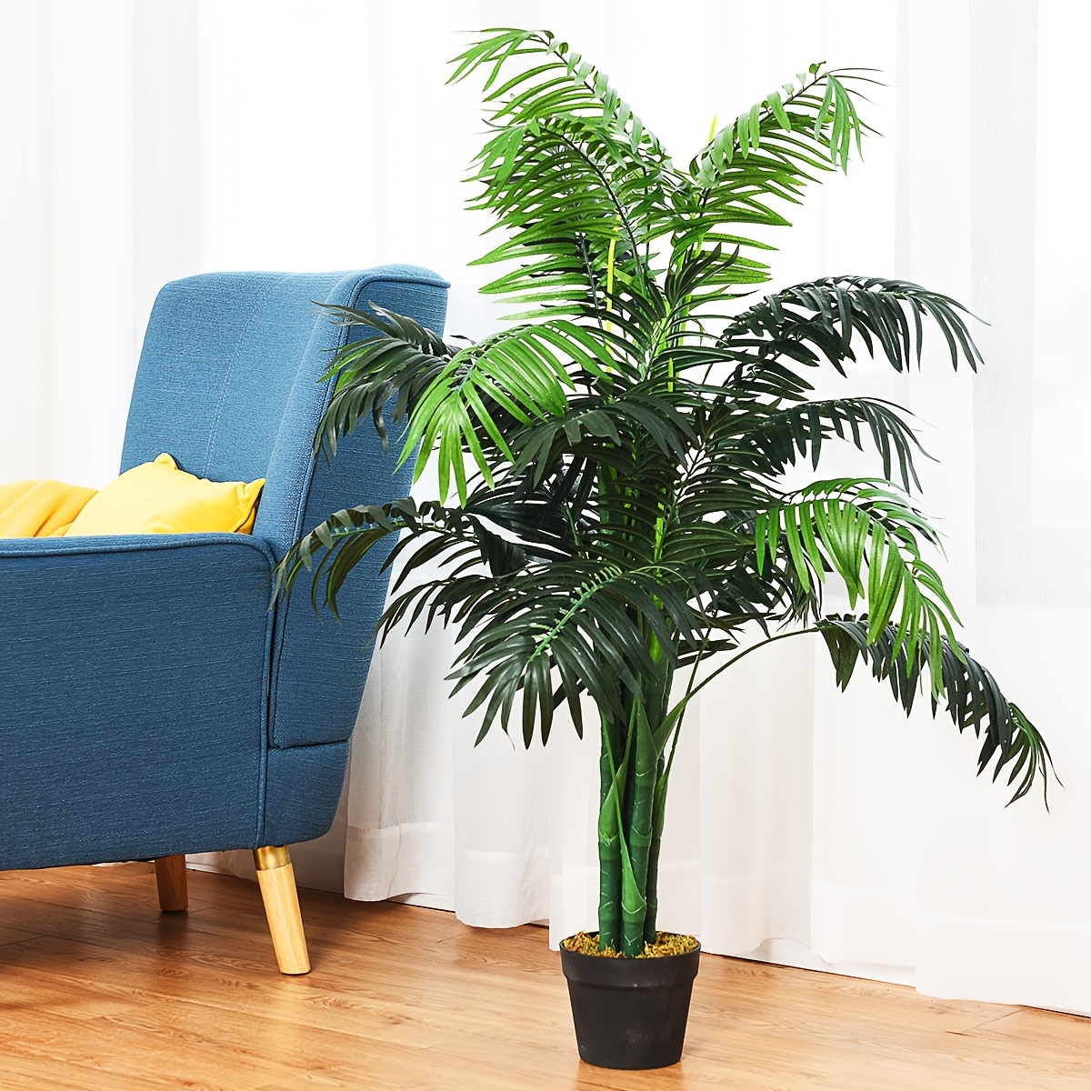Synthetic Palm Tree, Foliage For Indoor Ornamentation, Indoor Decoration, 110 Cm