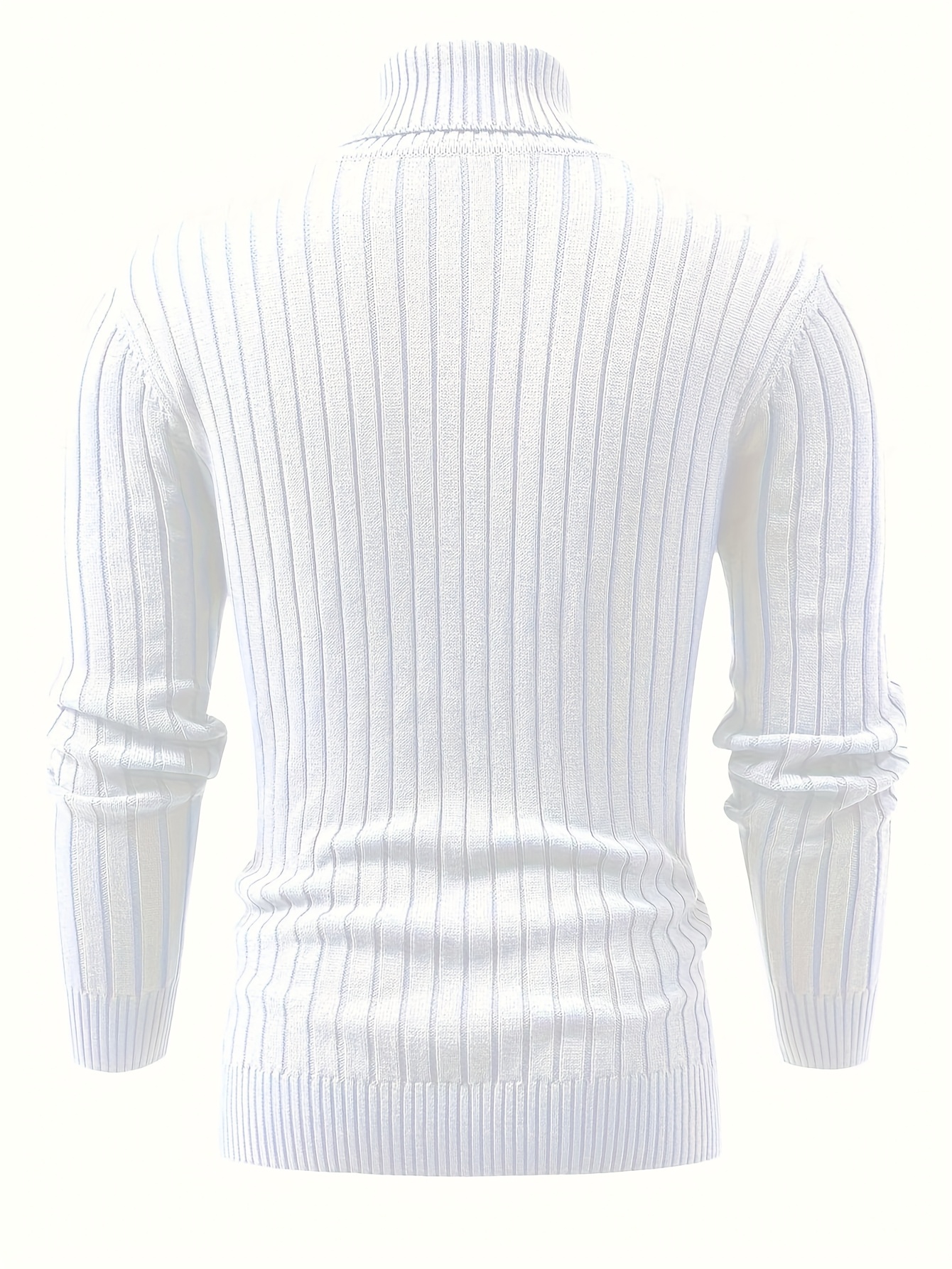 Men'S New Color-Blocked High-Neck Long-Sleeve Retro College-Style Knitted Base Layer for Casual Autumn And Winter - Image 4
