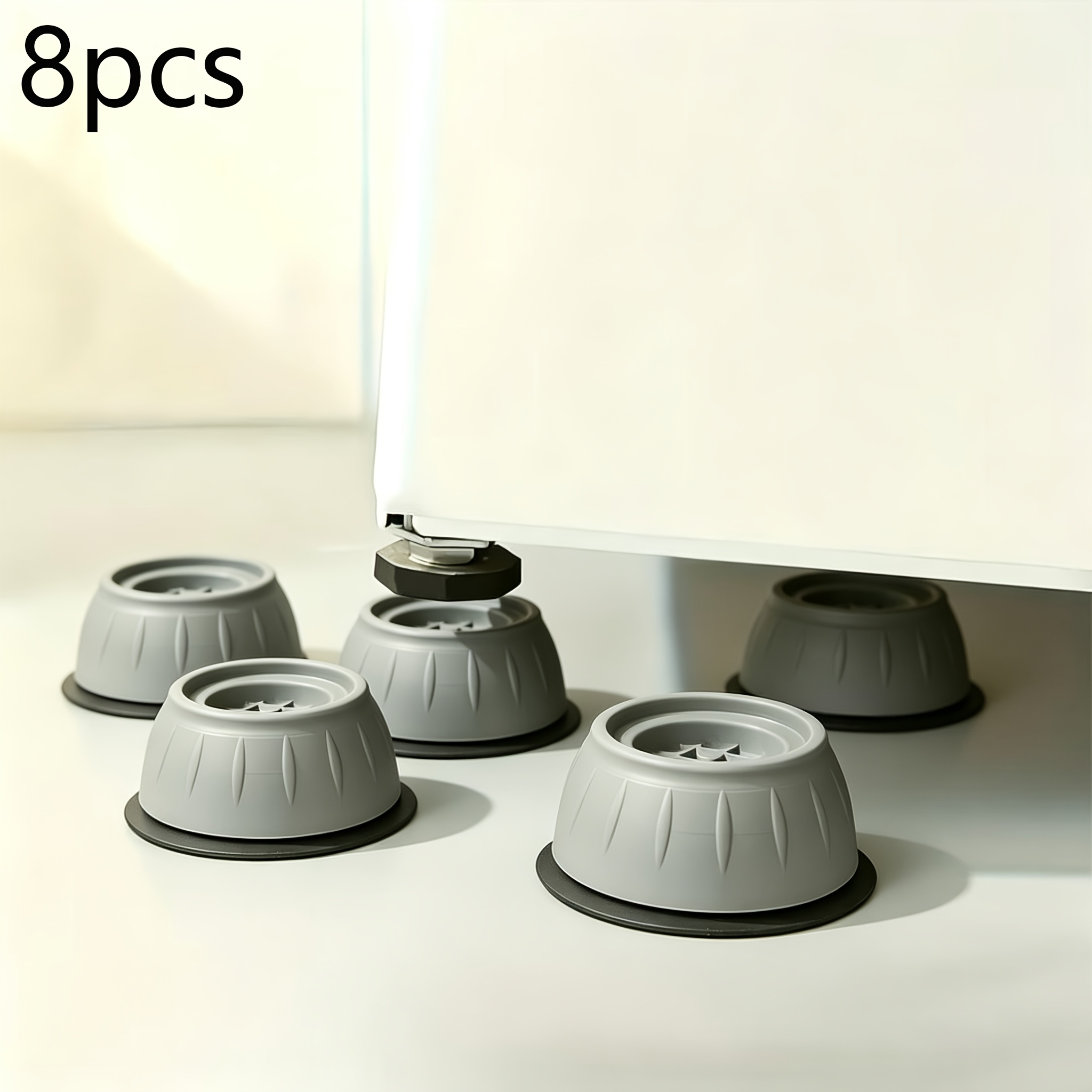 Image of 8pcs Washer Dryer Anti-walk Pads | Vibration Dampening Mats For Noise Reduction | Non-slip Appliance Leveling Feet | Washing Machine Shock Absorber Support