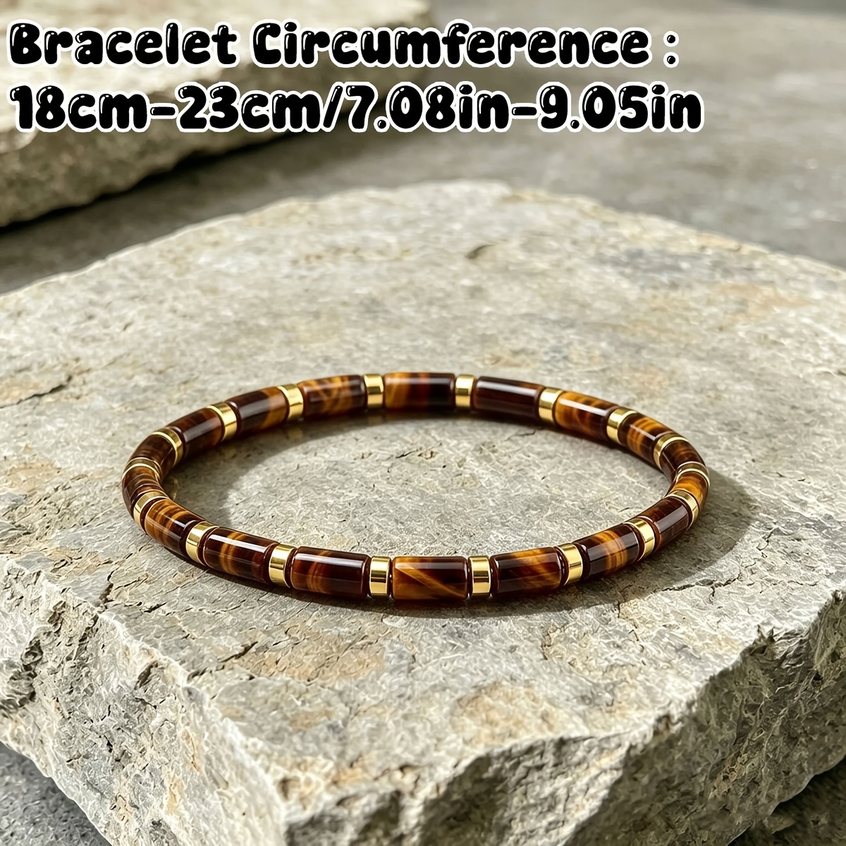 Tiger Eye Bead Bracelet Symbolizing Wealth and Prosperity