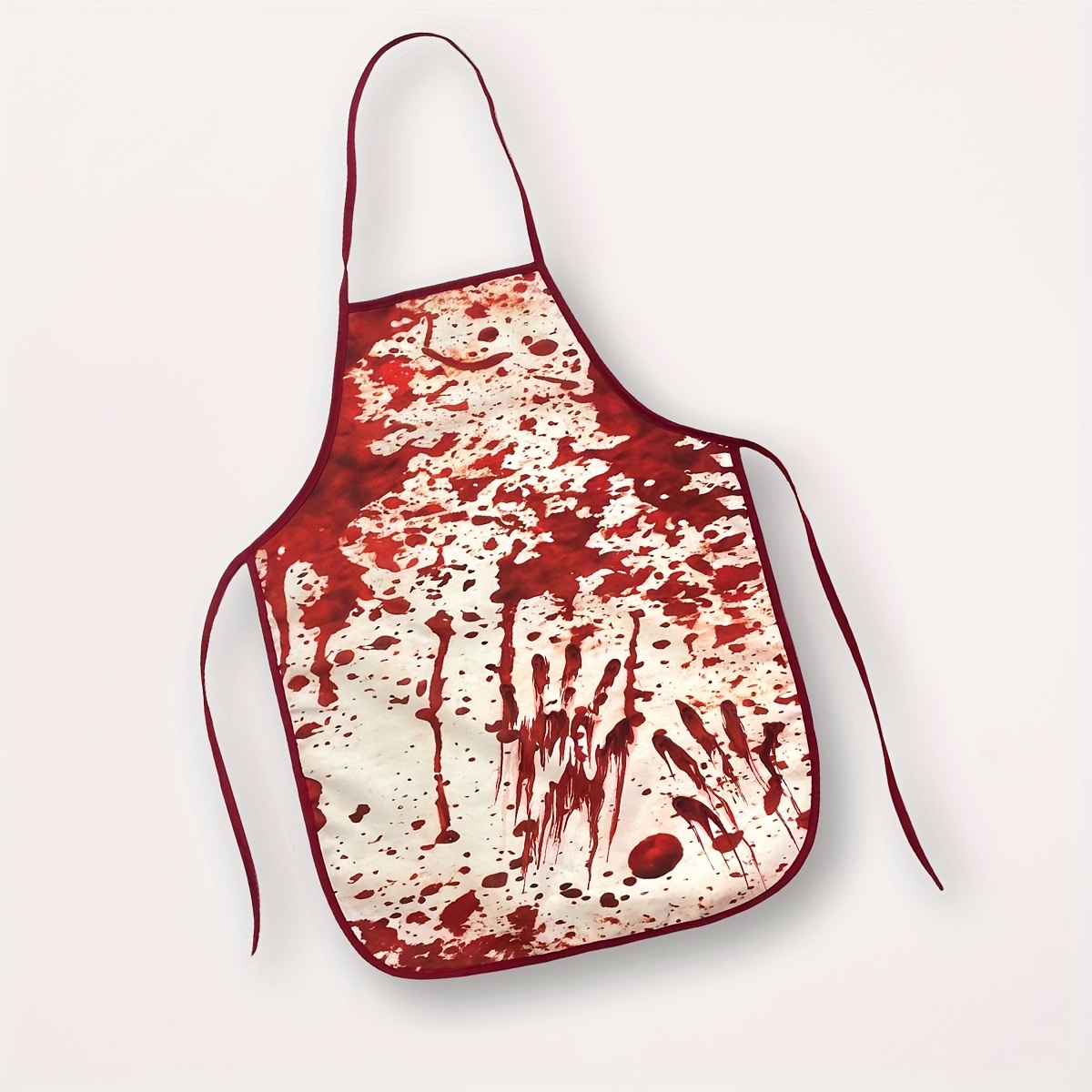 1pc, Horror Halloween Polyester Apron, Blood Stains, Blood Handprints, Prank Costume Apron, Bar Party Halloween Supplies Costume, Chef Waiter Bbq Hairdresser Adult Apron